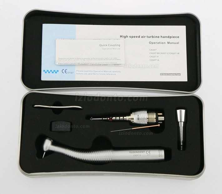 YUSENDENT® CX207-GK-PQ Peça de mão de turbina dentária com acoplador rápido Compatível com KAVO Roto